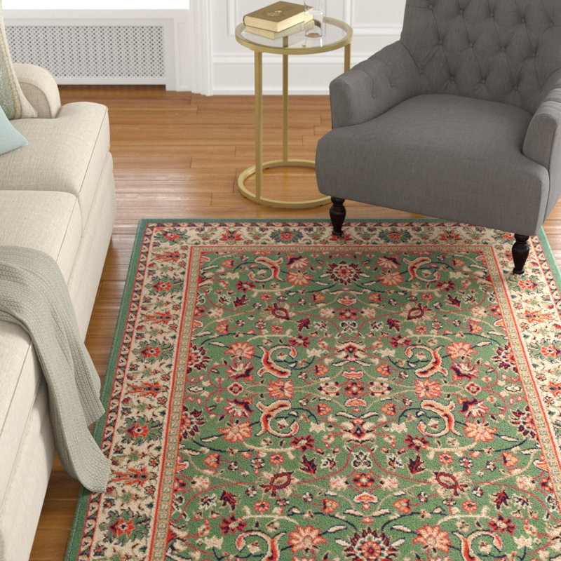 Sol 72 Outdoor Alexandria Floral Sage Green Indoor / Outdoor Area Rug